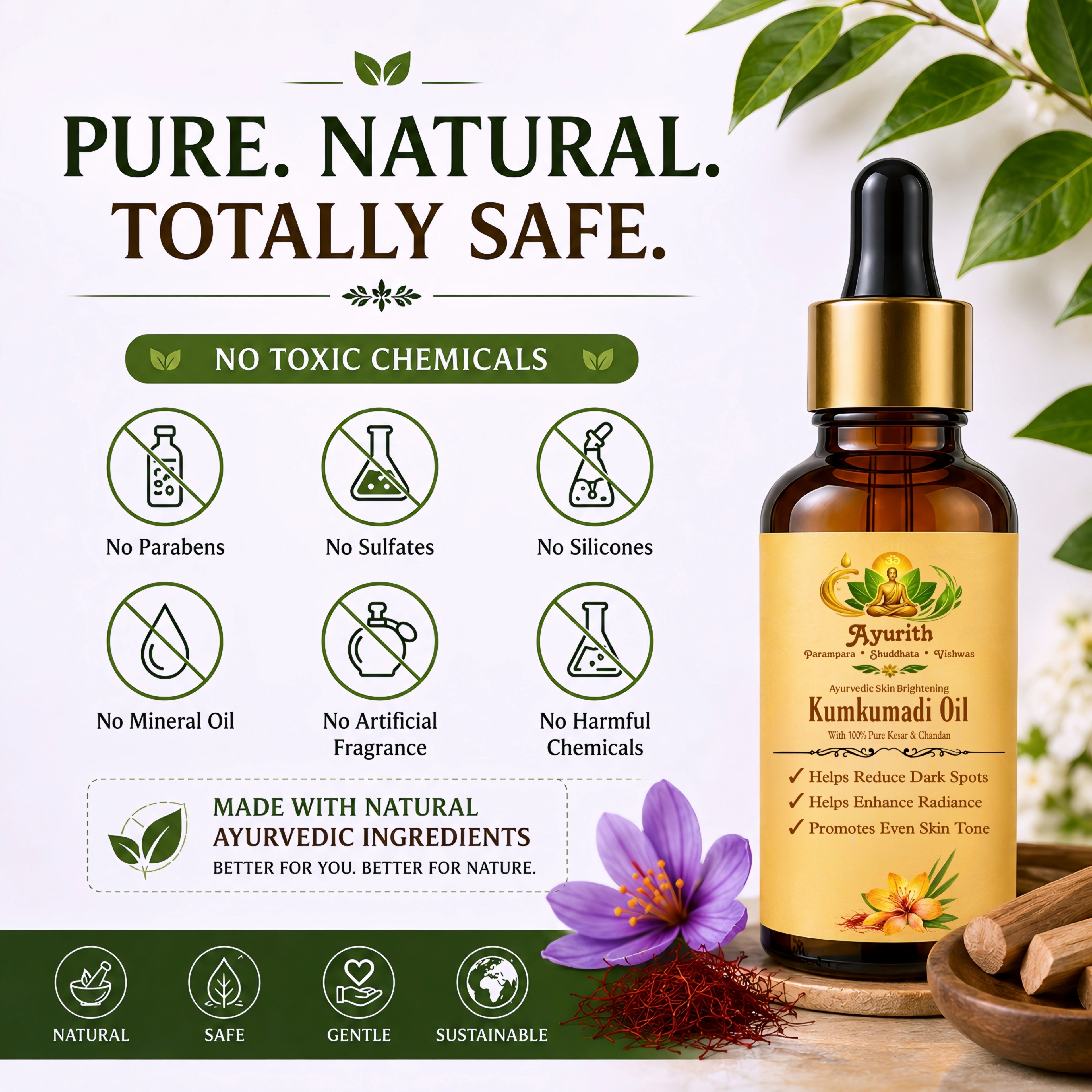 Ayurith Skin Brightening Kumkumadi Oil 10ml