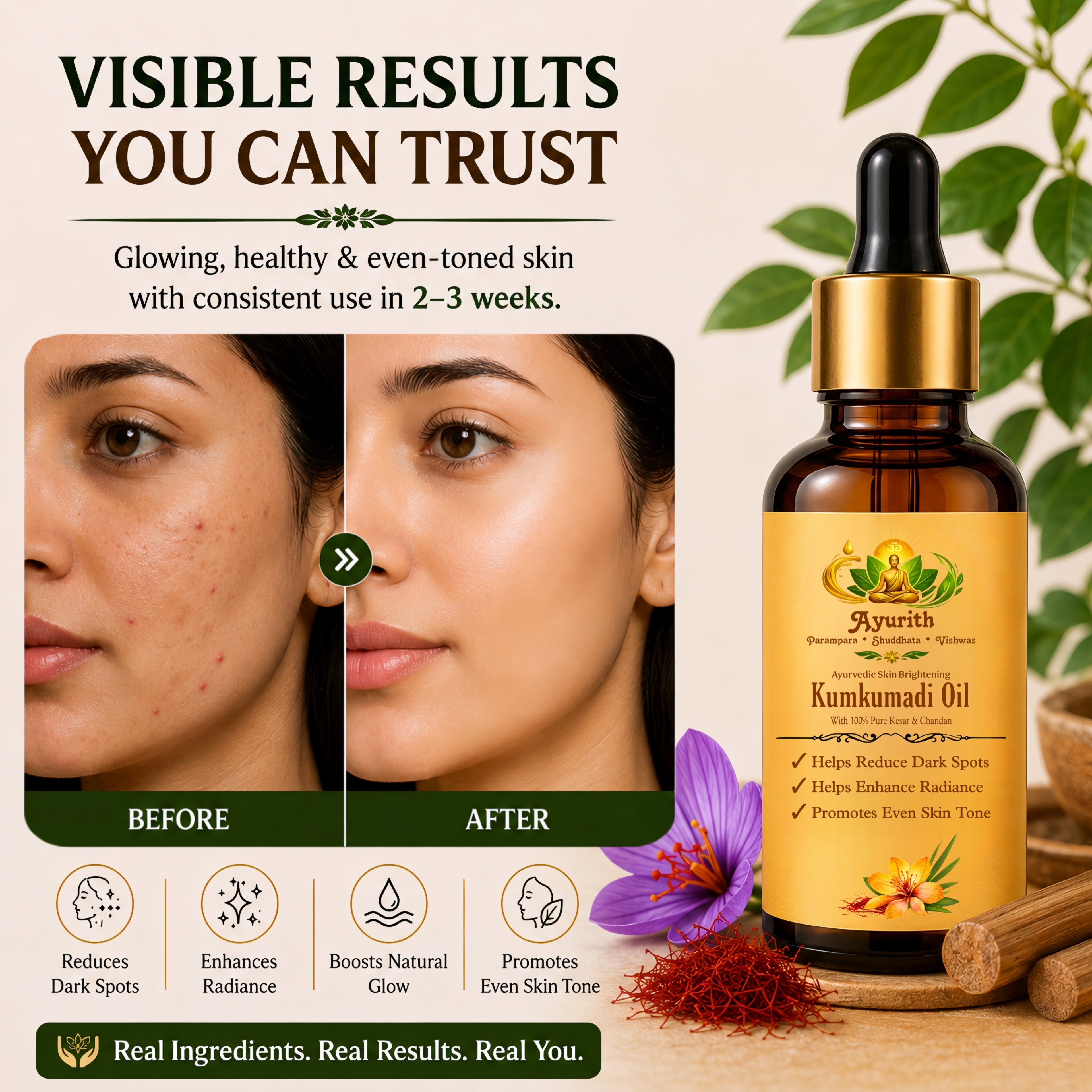 Ayurith Skin Brightening Kumkumadi Oil 10ml